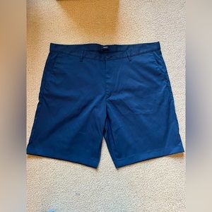 Theory Navy Blue Men's Flat Front Shorts